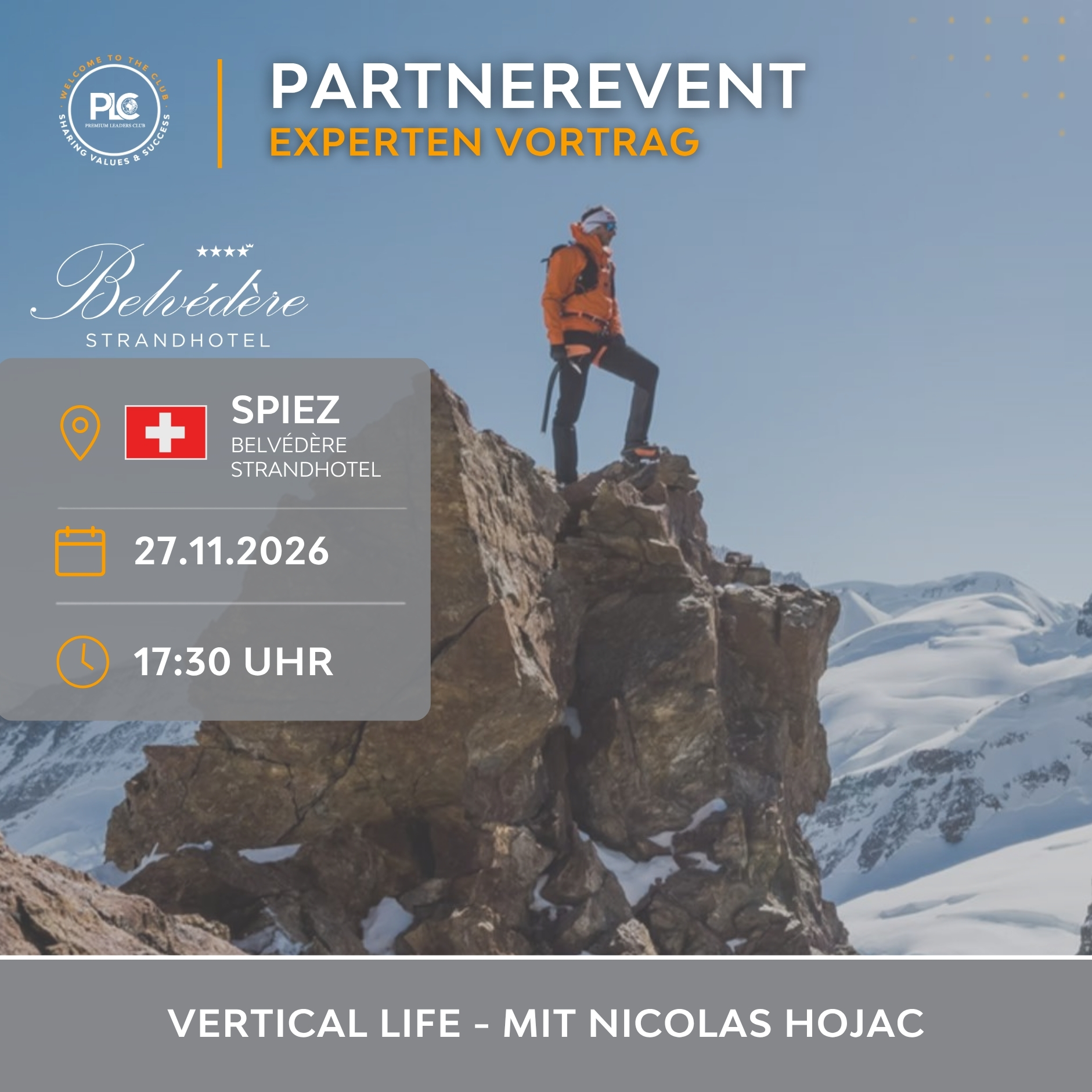 Partnerevent – Vertical Life – Alpinist Nicolas Hojac